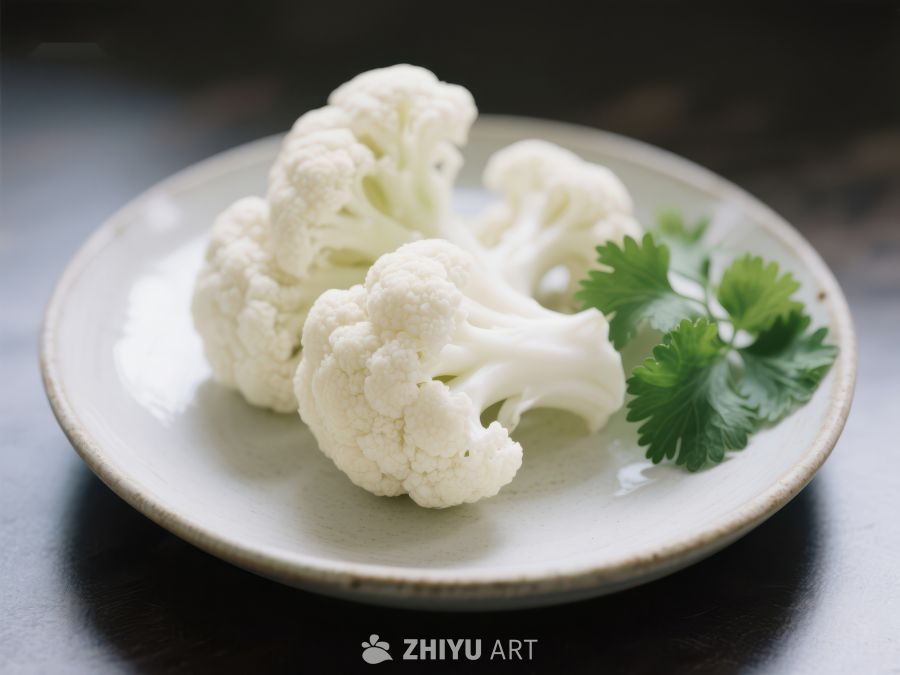 新鲜花椰菜与香菜点缀 439