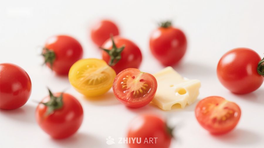 樱桃番茄与奶酪的清新组合