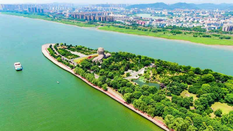 湖南长沙城市风光航拍摄影图 