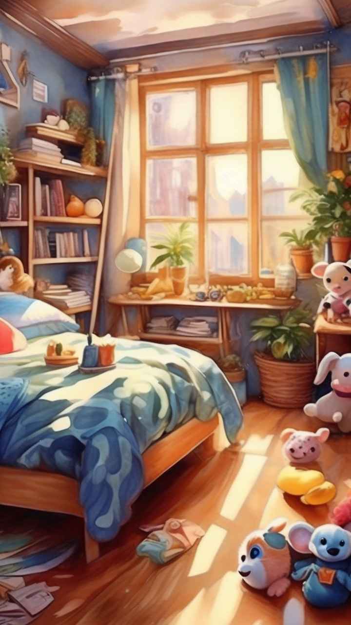 卧室里五颜六色的玩具 12
