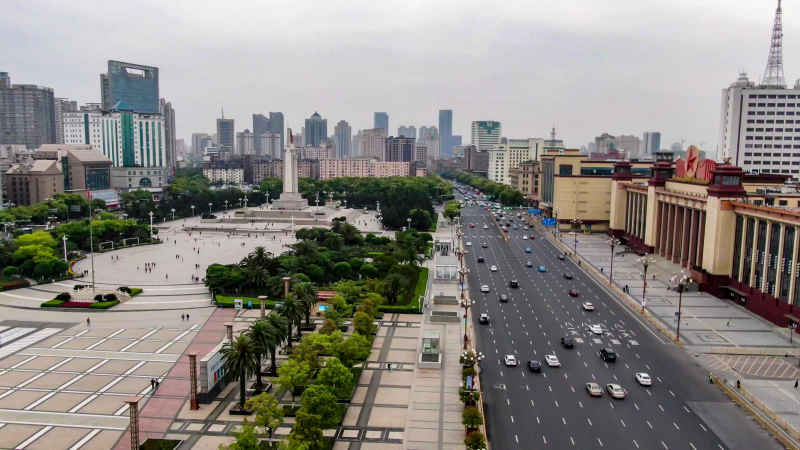 江西南昌城市风光航拍摄影图
