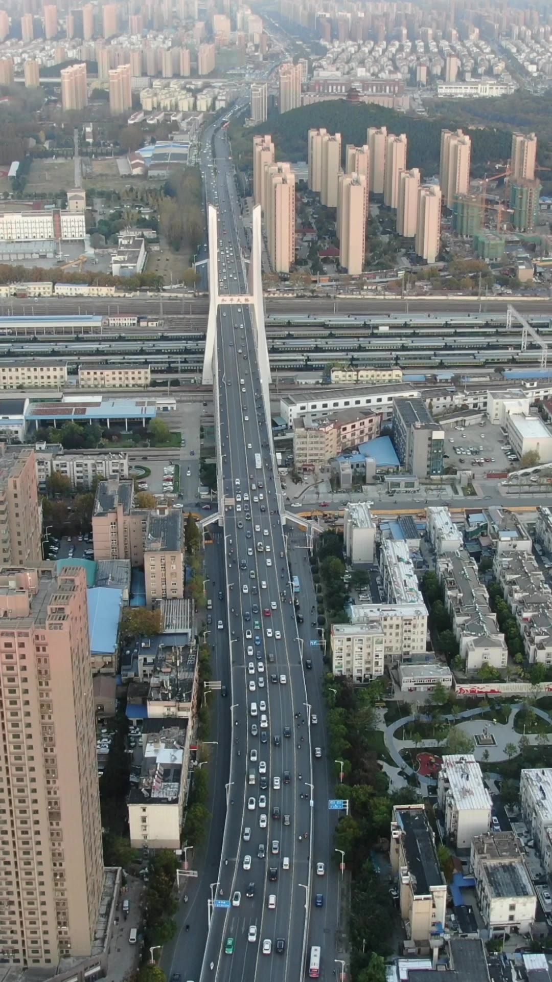 江苏徐州城市风光竖屏航拍