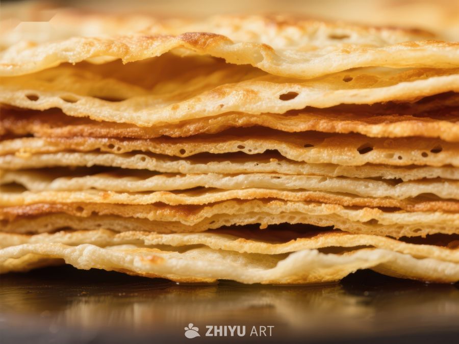 金黄薄饼层层叠叠 442