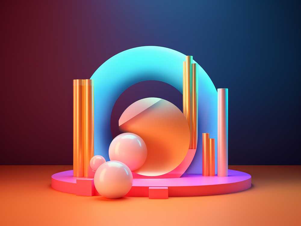 几何3D立体背景图形