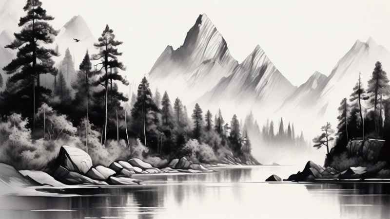 山水风景插画 19