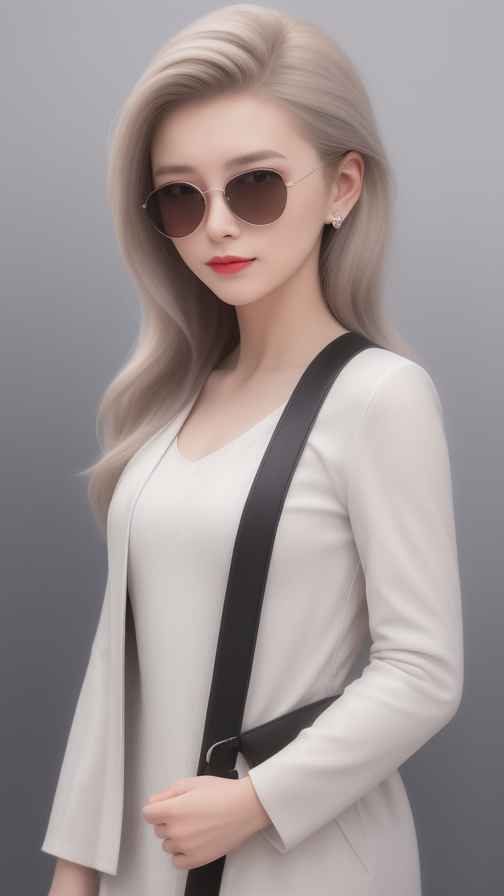 酷酷的白色衣服人像