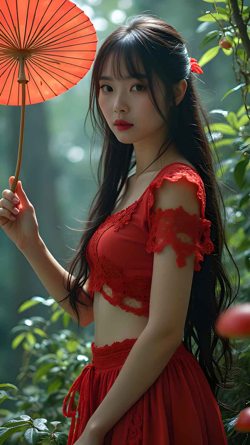 红色女郎户外拍摄 68