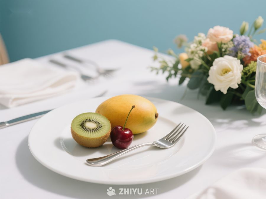 水果盘上的奇异果、樱桃与梨 541