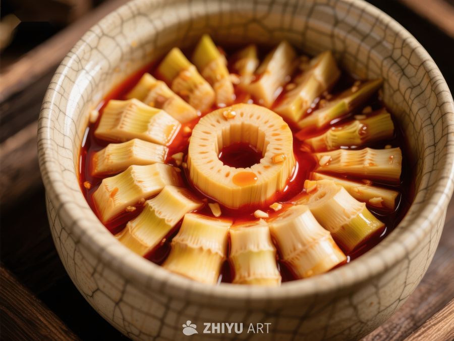 麻辣竹笋美食特写 978