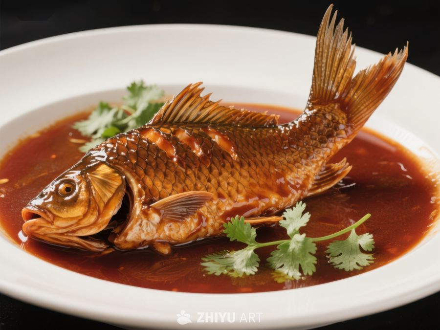 红烧鲤鱼，色泽诱人 176