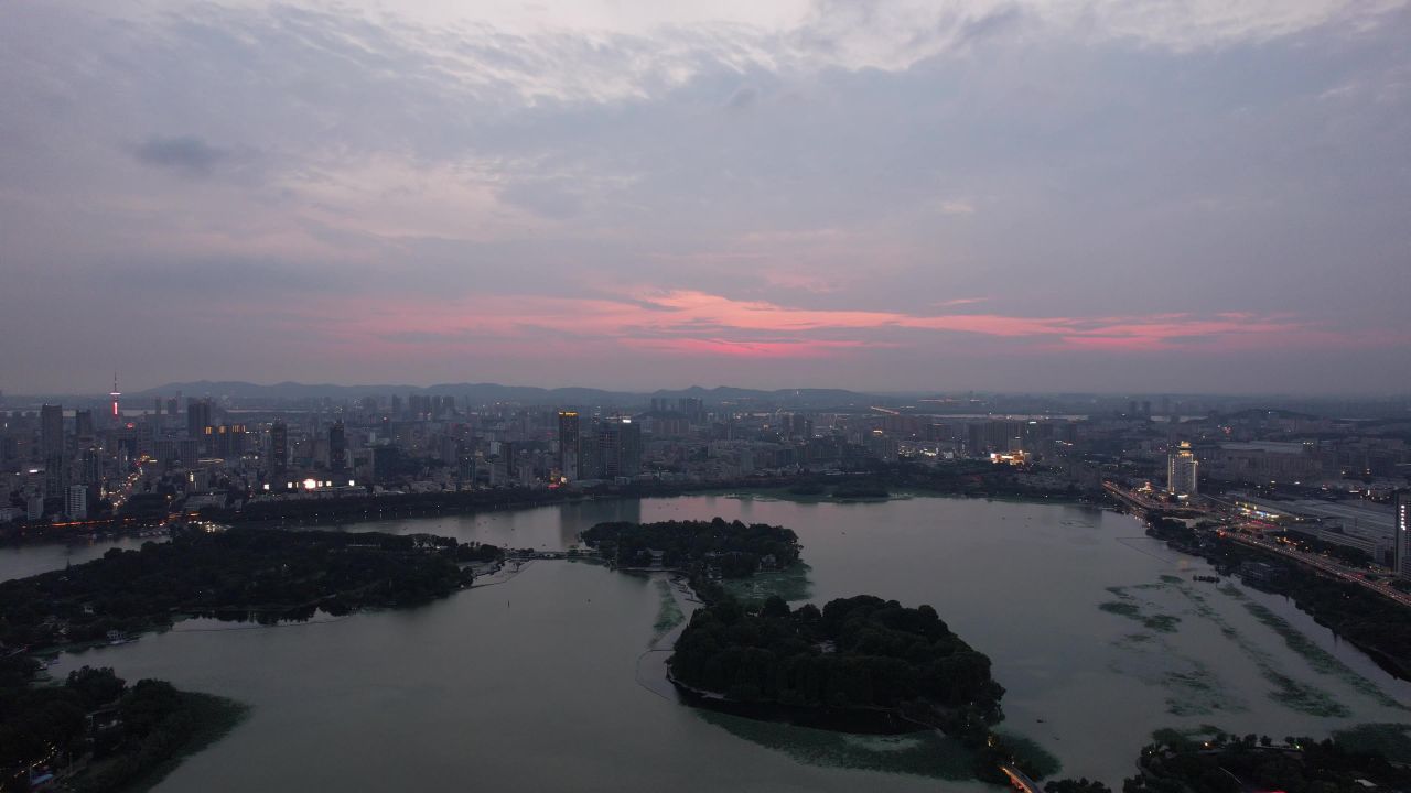 江苏南京城市风光航拍 