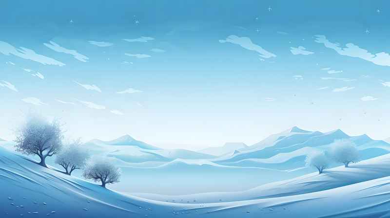冬季唯美雪景创业插画 85