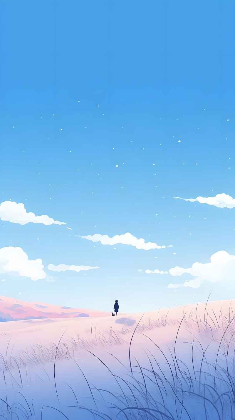 冬季唯美创意背景插画图 25