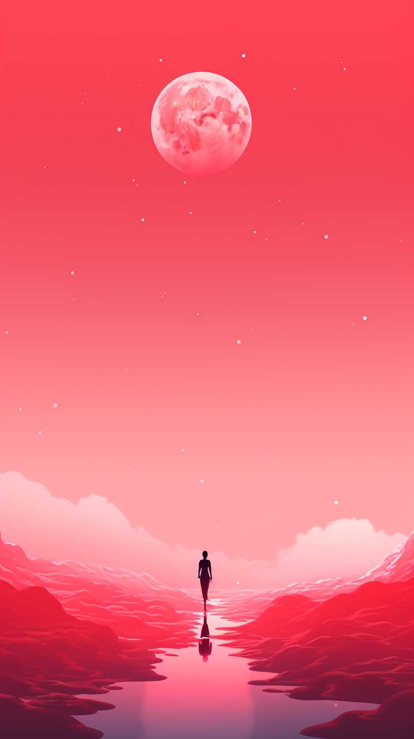 红色背景艺术图