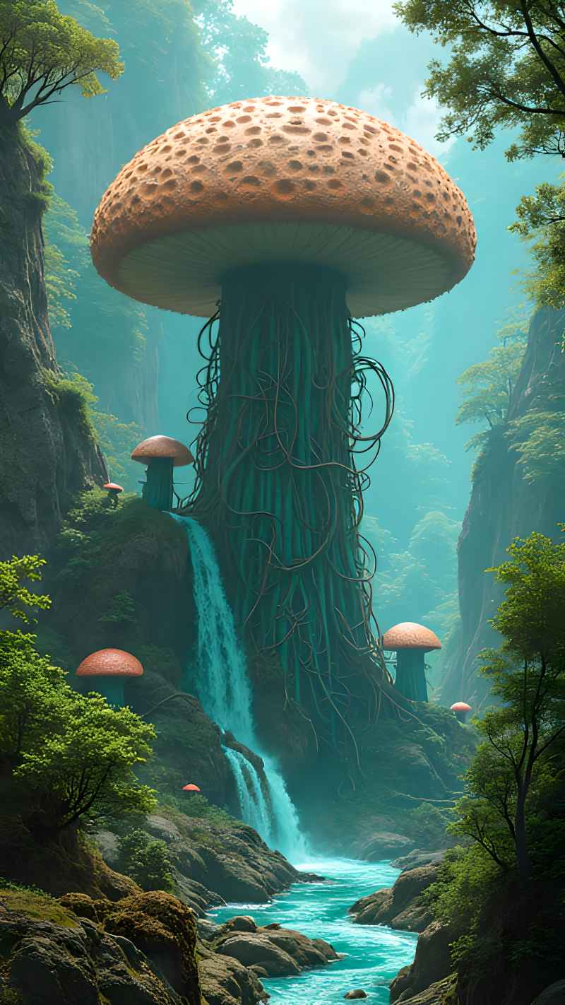 未来风格大自然森林超自然风景画质 11