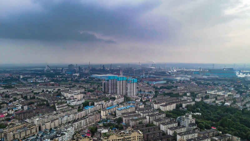 湖南湘潭城市风光航拍摄影图