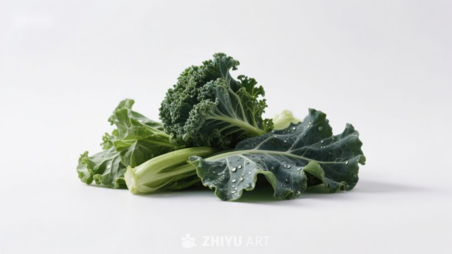 新鲜羽衣甘蓝与西兰花