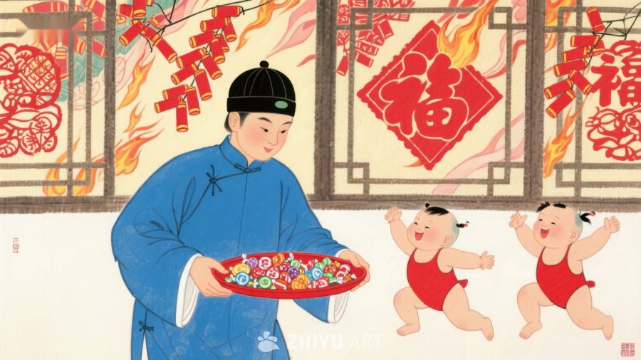 传统节日中的人物与装饰 75