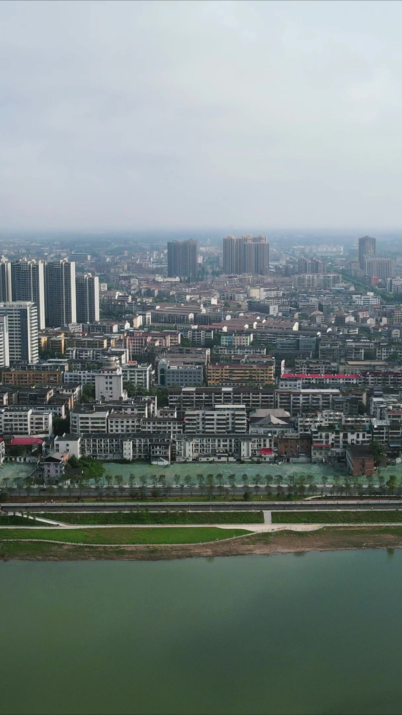  湖南益阳城市风光竖屏航拍