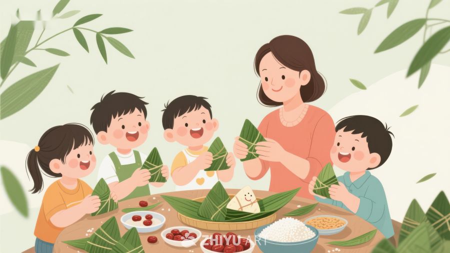 家庭包粽子，欢庆传统节日 204