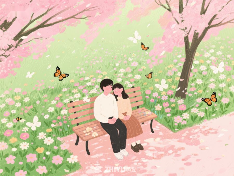 春日花海中的温馨时刻 91