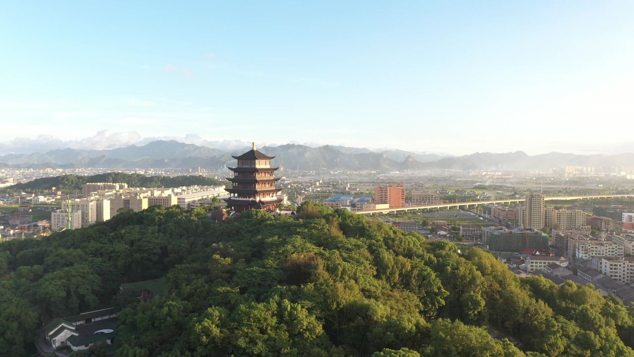 肖江古楼航拍