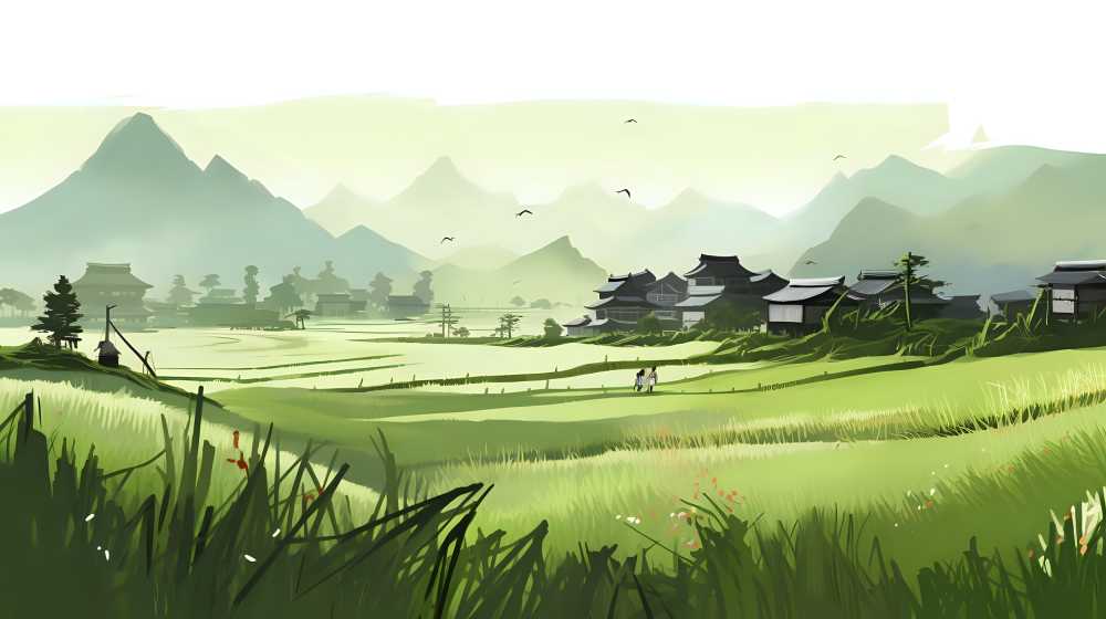 夏季绿油油的景色自己芒种景象