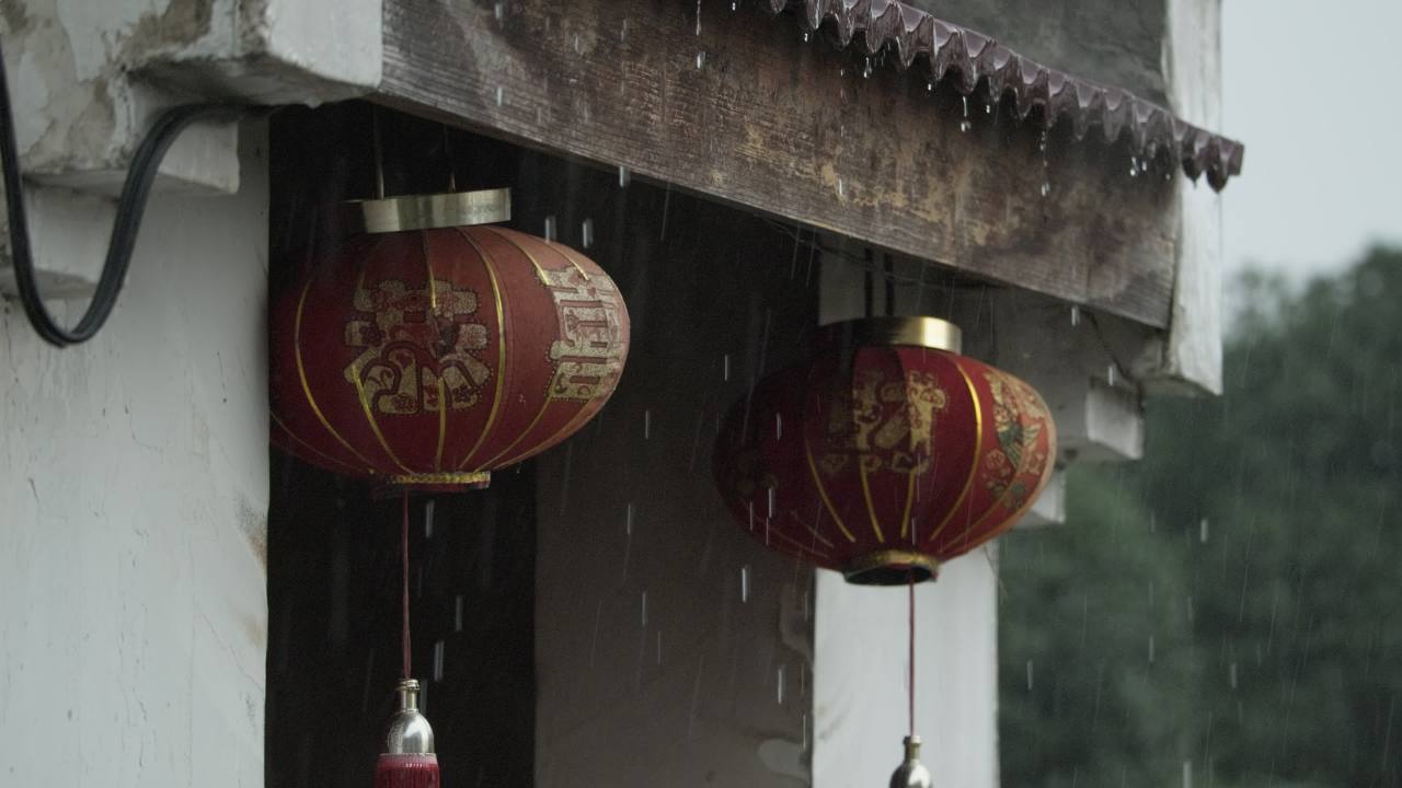阴天下雨水滴雨滴天气 40
