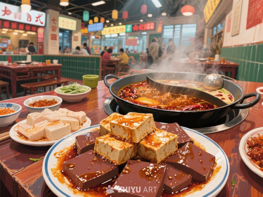 火锅盛宴：豆腐与麻辣锅底的完美结合 181