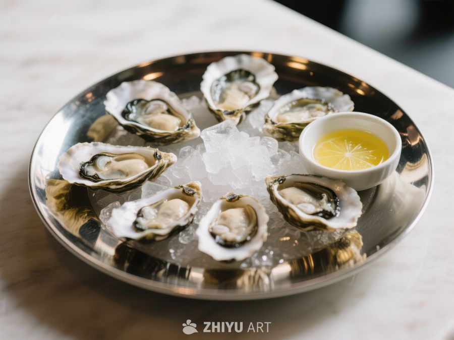 冰镇生蚝配柠檬黄油酱 38