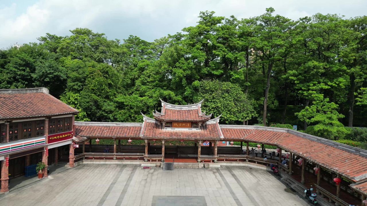 航拍福建漳州古城