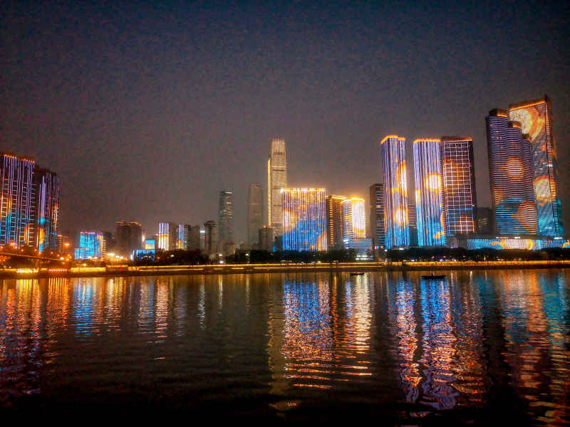 湖南长沙城市夜景灯光摄影图
