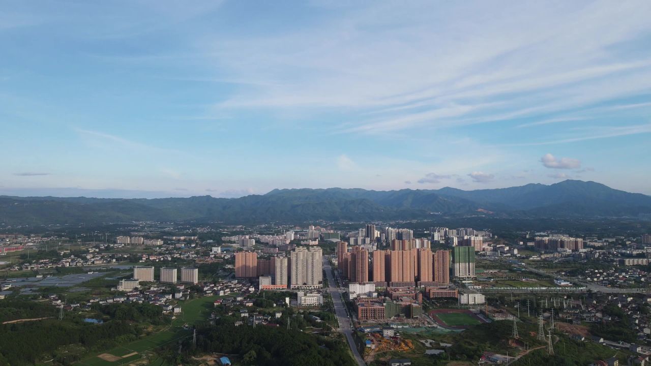 湘西城市建设航拍湖南怀化
