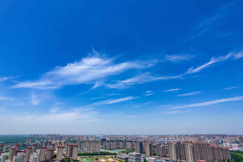 河北衡水城市风光航拍摄影图
