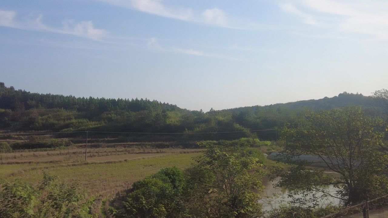 旅途火车窗外风光实拍 