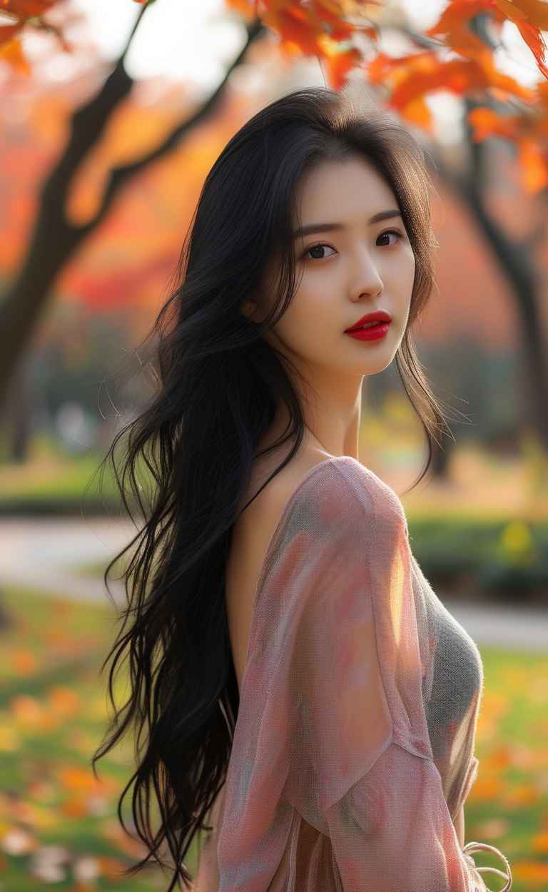 秋天下宽松美女 16