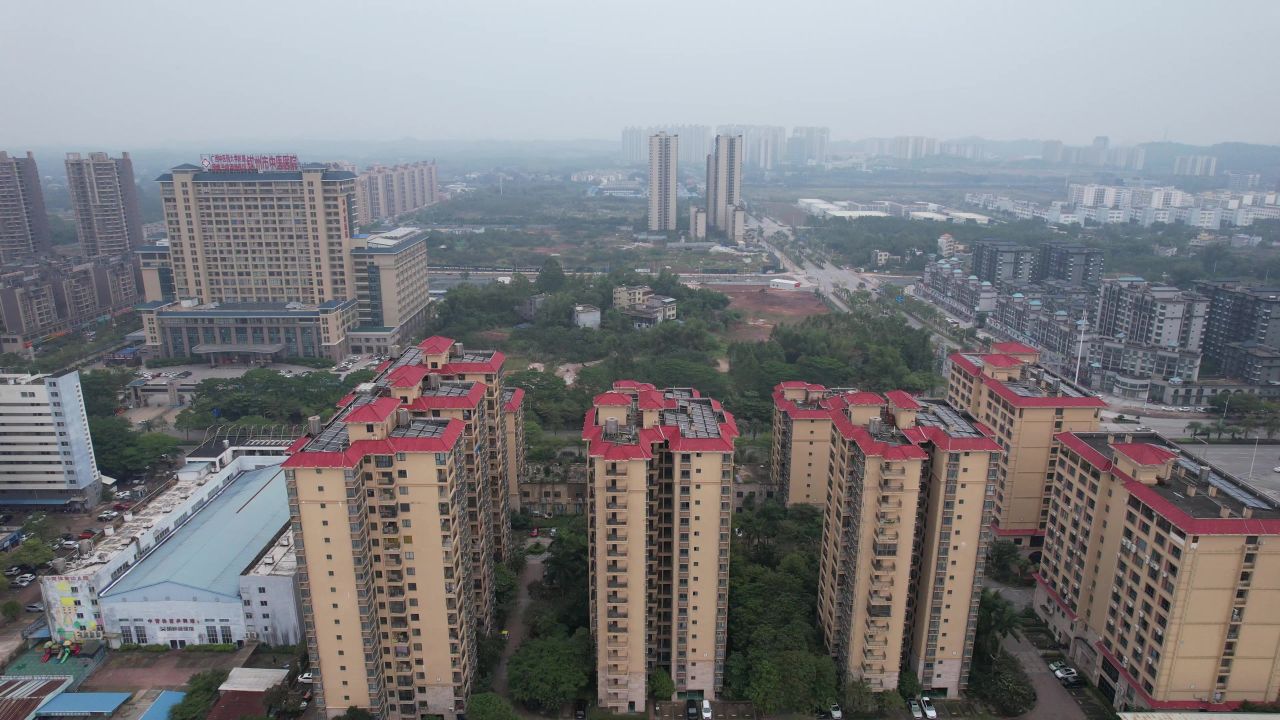 广西钦州体育中心体育馆航拍