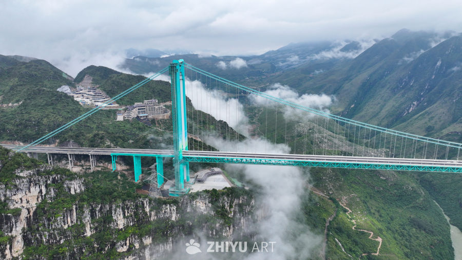 航拍贵州花江峡谷大桥 10