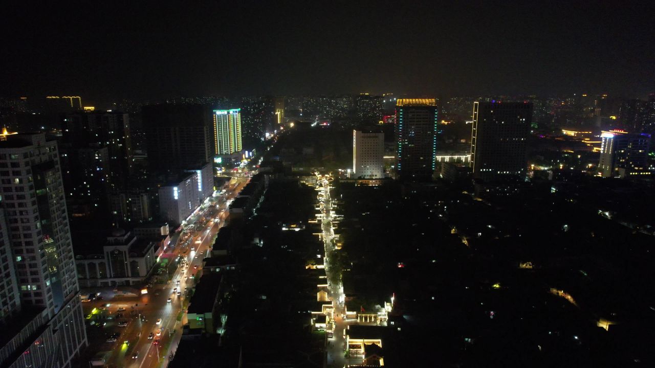  河北邯郸城市夜景灯光