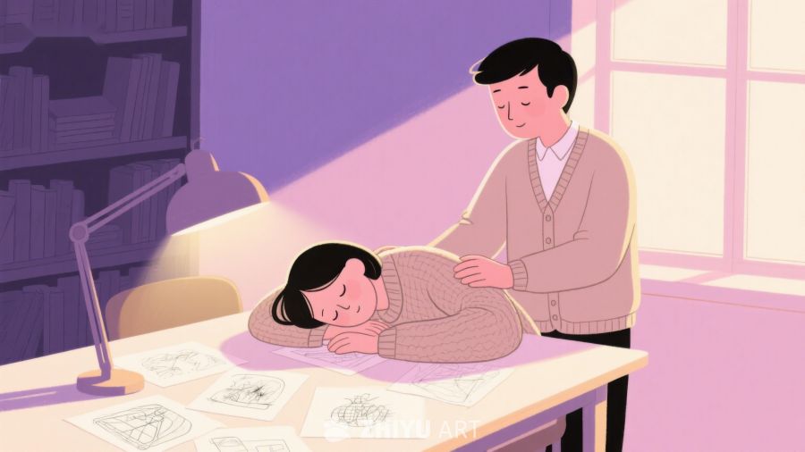 温馨书房中的守护时刻 451