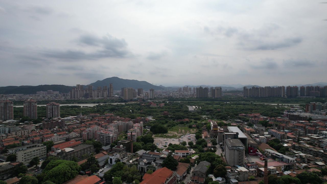福建泉州城市风光航拍 