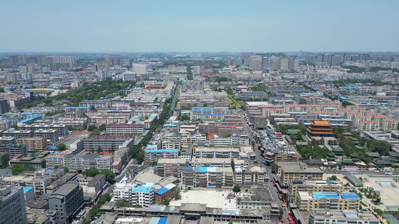 航拍许昌曹魏古城