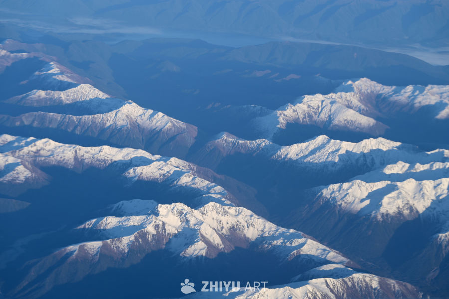 新西兰北岛飞南岛万米高空航班上看雪山之巅的壮丽风景 2