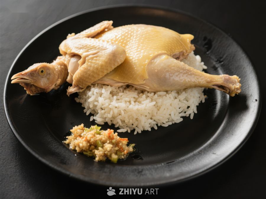白切鸡配米饭，经典中式美食 5