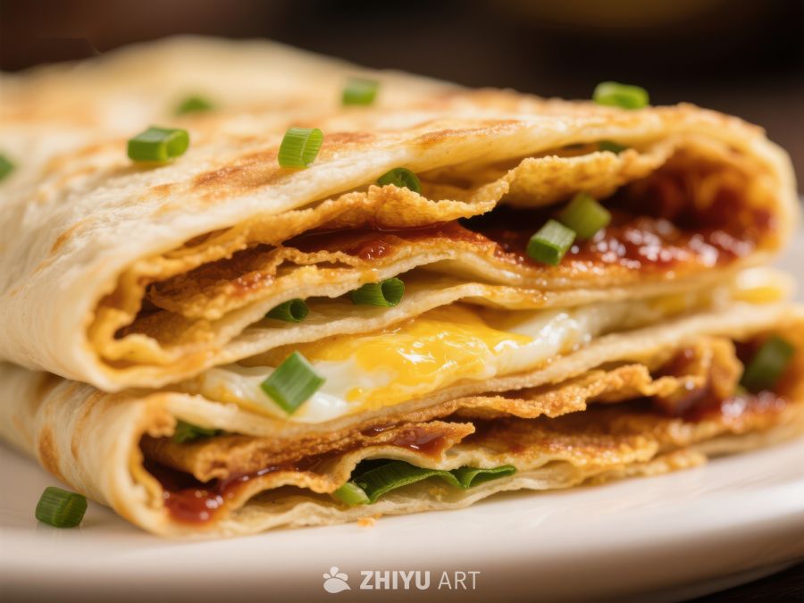 煎饼果子：经典早餐美食 373