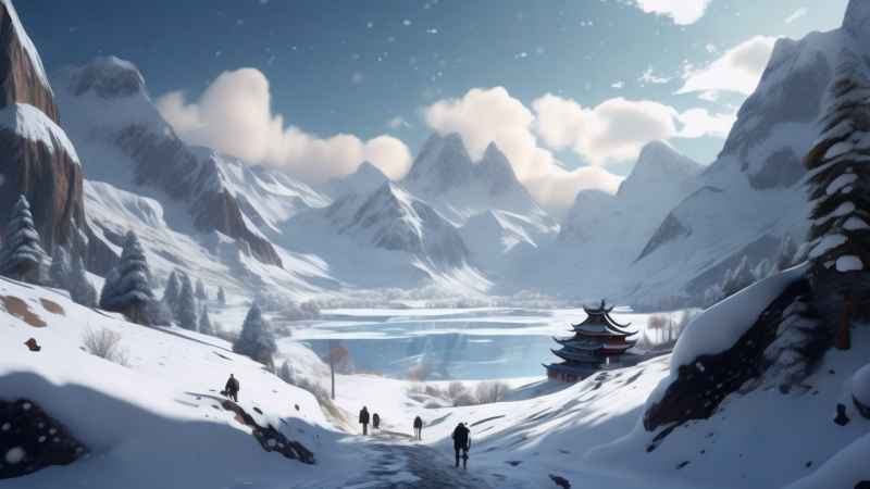 雪山高原冰川插画 24