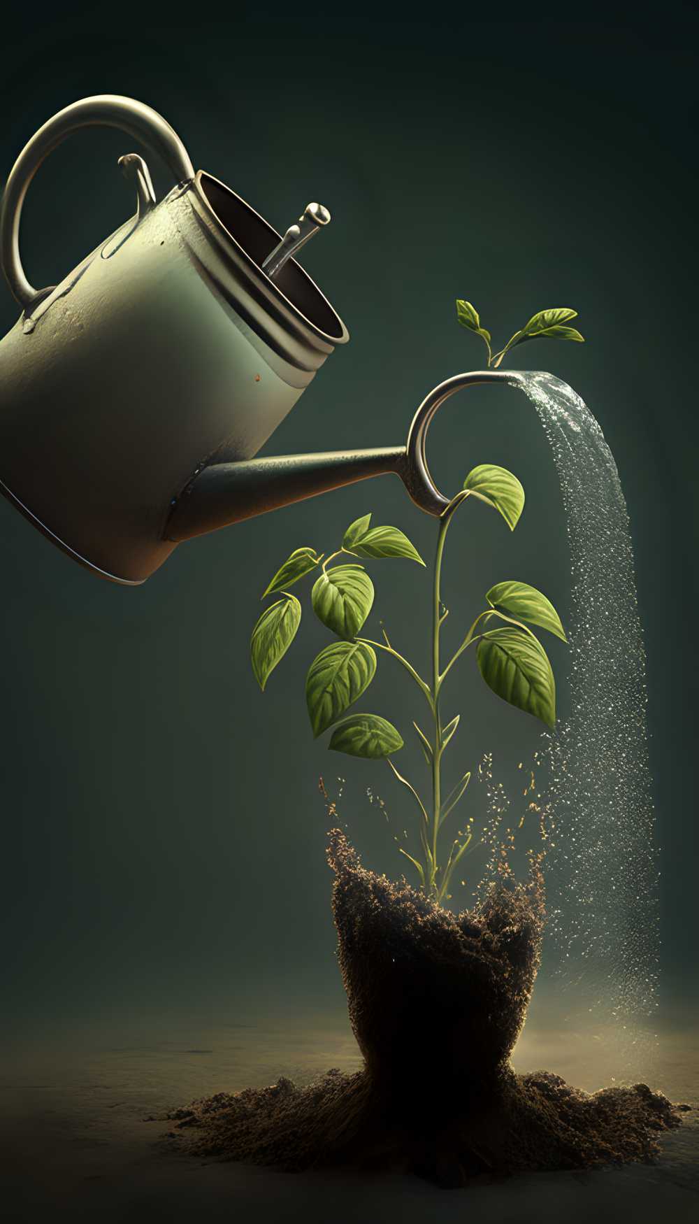 创意艺术画面劳动植树
