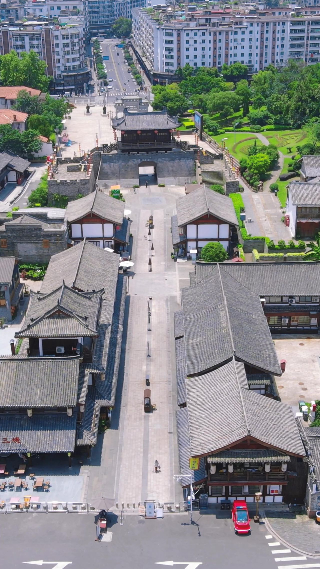  江西赣州江南宋城竖屏航拍