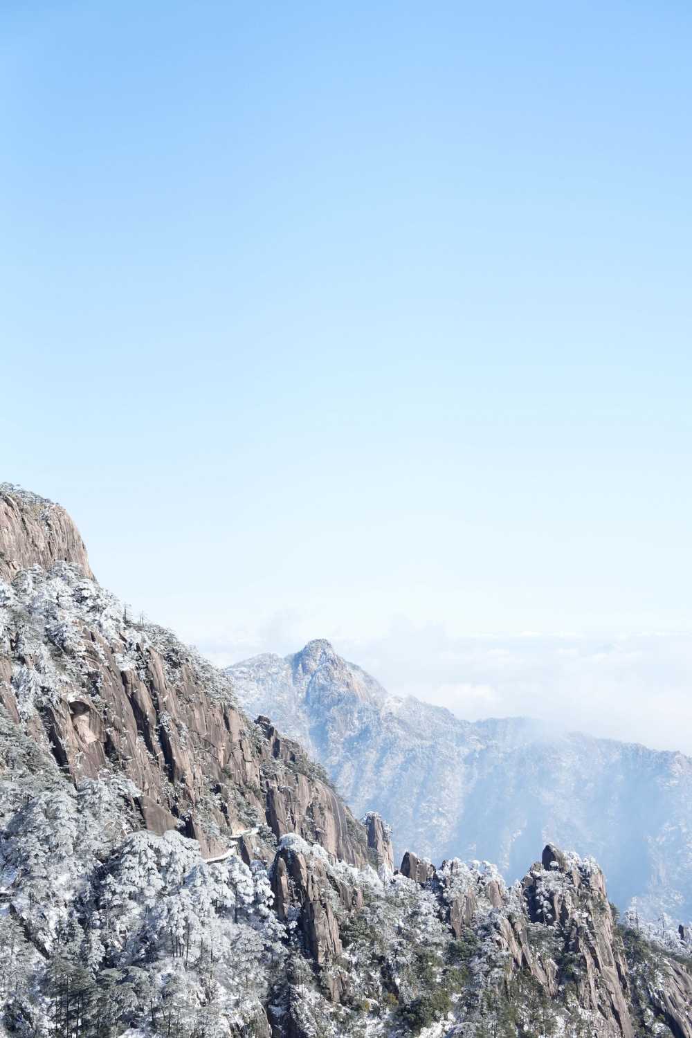 雪落黄山，雾凇云海——山篇