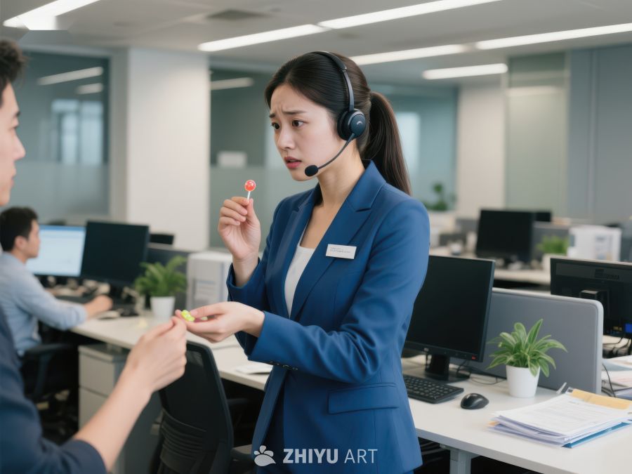 办公室内员工交流糖果 58